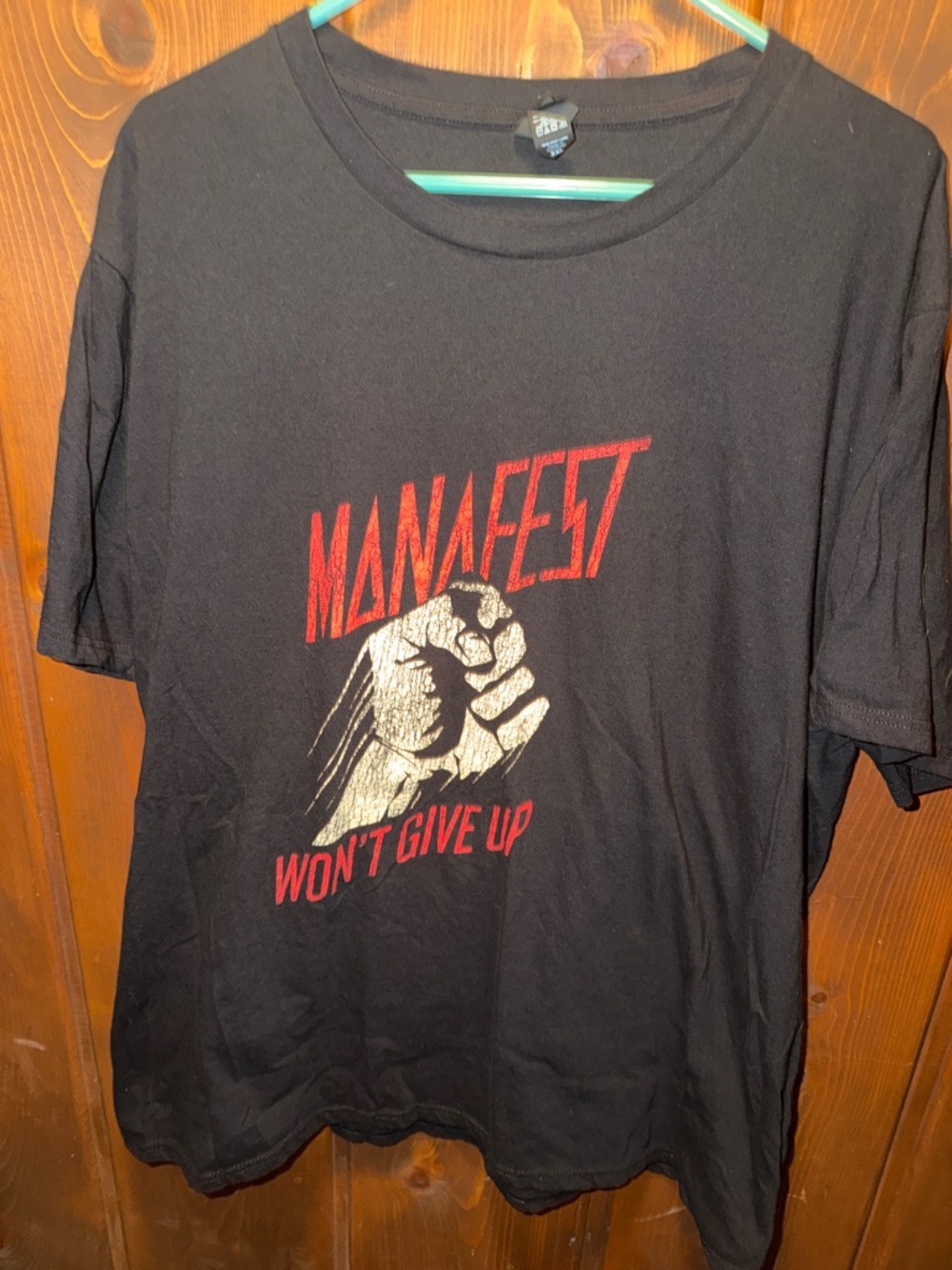 District Black 'Manafest Won't Give Up' Graphic Concert Tee